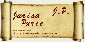 Juriša Purić vizit kartica
